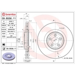 Brembo Prime Line UV Coated Vented Brake Disc (09.B556.11) Fits: Jaguar