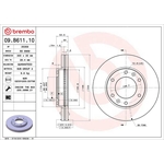 Brembo Prime Line Vented Brake Disc (09.B611.10) Fits: Hyundai