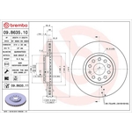 Brembo Prime Line UV Coated Vented Brake Disc (09.B635.11)
