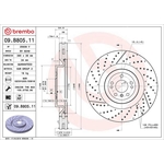 Brembo Prime Line UV Coated Vented Brake Disc - Drilled & Slotted (09.B805.11) Fits: Mercedes