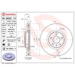 Brembo Prime Line UV Coated Vented Brake Disc (09.B822.11) Fits: Audi
