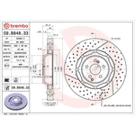 Brembo Prime Line Dual Cast Vented Two-Piece Brake Disc - Drilled & Slotted (09.B848.33) Fits: Mercedes