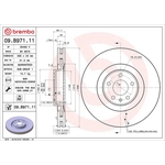 Brembo Prime Line UV Coated Vented Brake Disc (09.B971.11)