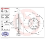 Brembo Prime Line UV Coated Vented Brake Disc (09.C116.11) Fits: BMW
