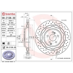 Brembo Prime Line Dual Cast Vented Two-Piece Brake Disc - Drilled & Slotted (09.C128.33) Fits: Mercedes