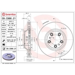 Brembo Prime Line UV Coated Vented Brake Disc (09.C986.21) Fits: Porsche