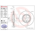 Brembo Prime Line UV Coated Vented Brake Disc (09.D062.11) Fits: Jaguar
