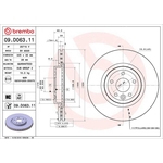 Brembo Prime Line UV Coated Vented Brake Disc (09.D063.11) Fits: Jaguar
