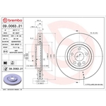 Brembo Prime Line UV Coated Vented Brake Disc (09.D063.21)