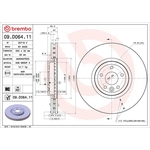 Brembo Prime Line UV Coated Vented Brake Disc (09.D064.11) Fits: Jaguar