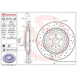 Brembo Prime Line Dual Cast Vented Two-Piece Brake Disc - Drilled (09.D174.43) Fits: Audi