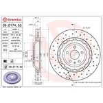 Brembo Prime Line Dual Cast Vented Two-Piece Brake Disc - Drilled (09.D174.53) Fits: Audi