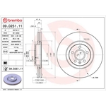 Brembo Prime Line UV Coated Vented Brake Disc (09.D251.11)
