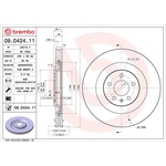 Brembo Prime Line UV Coated Vented Brake Disc (09.D424.11)