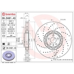 Brembo Prime Line Dual Cast Vented Two-Piece Brake Disc - Drilled (09.D481.43) Fits: Audi