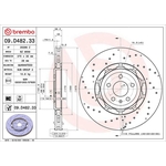 Brembo Prime Line Dual Cast Vented Two-Piece Brake Disc - Drilled (09.D482.33) Fits: Audi