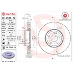 Brembo Prime Line Co-Cast Vented Two-Piece Brake Disc (09.D528.13) Fits: Mercedes