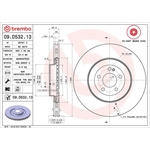 Brembo Prime Line Co-Cast Vented Two-Piece Brake Disc (09.D532.13) Fits: Mercedes