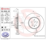 Brembo Prime Line Lightweight Vented Two-Piece Brake Disc (09.D550.23) Fits: Land Rover