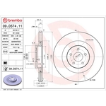 Brembo Prime Line UV Coated Vented Brake Disc (09.D574.11) Fits: Ford