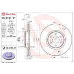 Brembo Prime Line UV Coated Vented Brake Disc (09.D751.11)