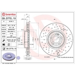 Brembo Xtra Line Vented Brake Disc - Drilled (09.D770.1X) Fits: Mercedes