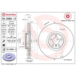 Brembo Prime Line Composite Vented Two-Piece Brake Disc (09.D899.13) Fits: BMW