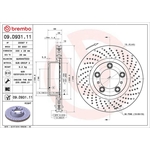 Brembo Prime Line UV Coated Vented Brake Disc - Drilled (09.D931.11) Fits: Porsche