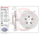 Brembo Prime Line UV Coated Vented Brake Disc - Drilled (09.D933.11) Fits: Porsche