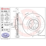 Brembo Prime Line UV Coated Vented Brake Disc - Slotted (09.D939.11) Fits: Porsche