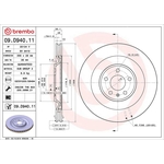 Brembo Prime Line UV Coated Vented Brake Disc (09.D940.11) Fits: Porsche
