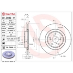 Brembo Prime Line UV Coated Vented Brake Disc (09.D989.11) Fits: Honda