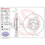 Brembo Prime Line UV Coated Vented Brake Disc (09.D990.11)