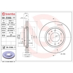 Brembo Prime Line UV Coated Vented Brake Disc (09.E069.11) Fits: Mitsubishi