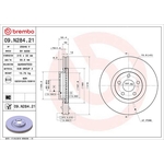 Brembo Prime Line UV Coated Vented Brake Disc (09.N284.21) Fits: Ford