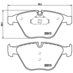 BREMBO Brake Pad Set (P06054) Fits: BMW Front Axle