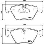 BREMBO Brake Pad Set (P06057) Fits: BMW Front Axle