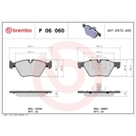 BREMBO Brake Pad Set (P06060) Fits: BMW Front Axle
