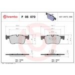 BREMBO Brake Pad Set (P06070) Fits: BMW Front Axle