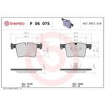 BREMBO Brake Pad Set (P06075) Fits: BMW Front Axle