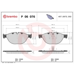 BREMBO Brake Pad Set (P06076) Fits: BMW Front Axle