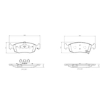 BREMBO Brake Pad Set (P11031) Fits: Fiat Front Axle