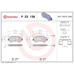 BREMBO Brake Pad Set (P23136) Front Axle