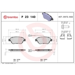 BREMBO Brake Pad Set (P23140) Front Axle