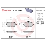 BREMBO Brake Pad Set (P50099) Fits: Mercedes Rear Axle