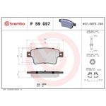 BREMBO Brake Pad Set (P59057) Rear Axle
