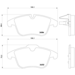 BREMBO Brake Pad Set (P61106) Front Axle