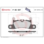BREMBO Brake Pad Set (P65027) Rear Axle