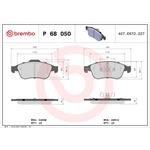 BREMBO Brake Pad Set (P68050) Front Axle