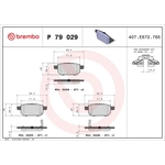 BREMBO Brake Pad Set (2 Wheels on 1 Axle) P 79 029 / P79029